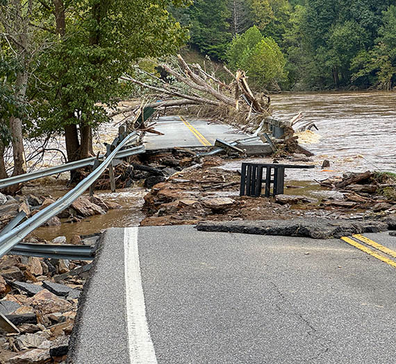Low Water Bridge On The New River In Fries, Va Destroyed By Hurr